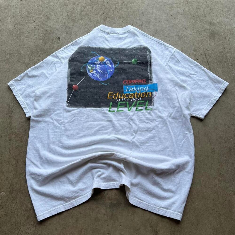 90s Compaq Computers Tech Art Tee 23x30” - image 1